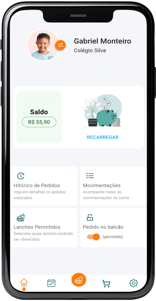 Aplicativo App lanches para cantinas escolares e clientes